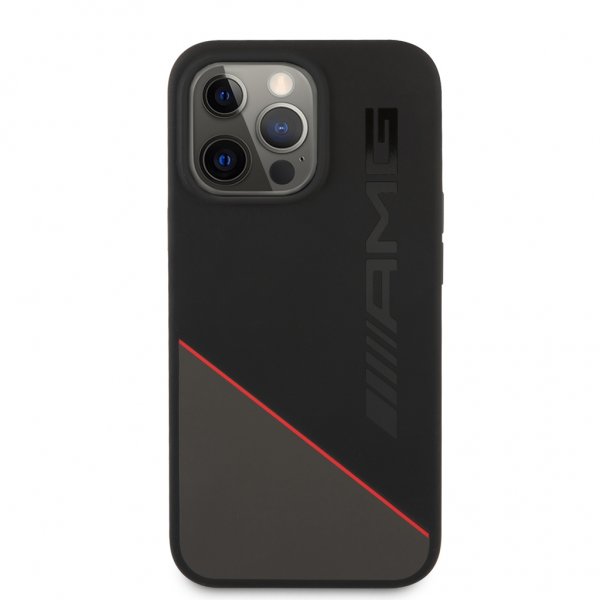 AMG iPhone 13 Pro Skal Liquid Silicone Two Tone Svart