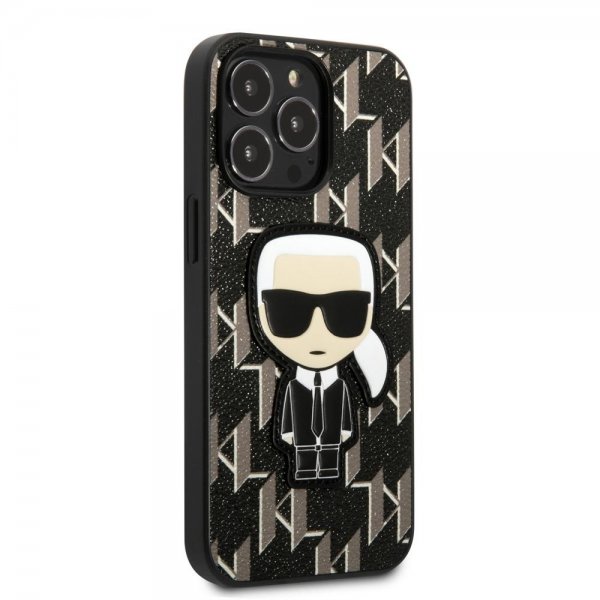 Karl Lagerfeld iPhone 13 Pro Skal Monogram Iconic Patch Svart