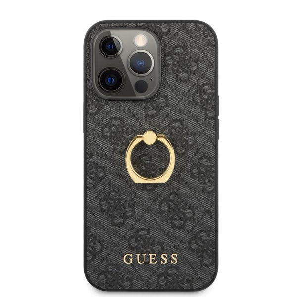 Guess iPhone 13 Pro Skal Ring Stand Grå