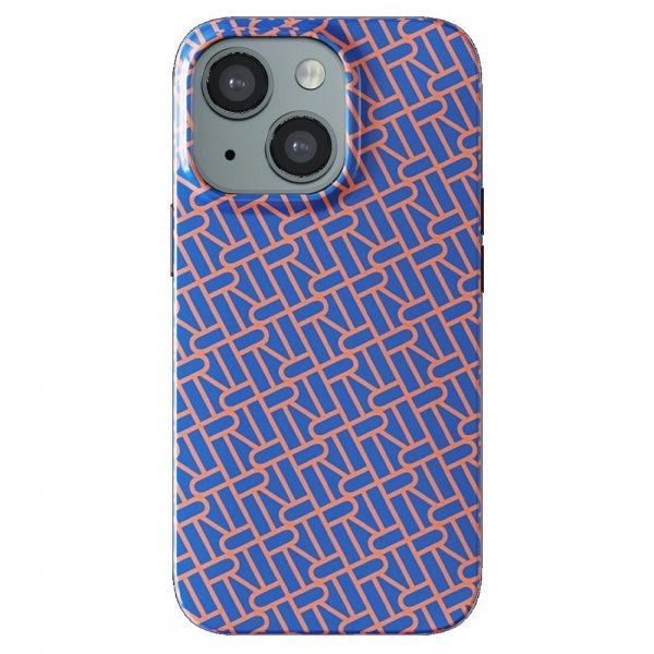 Richmond & Finch iPhone 13 Skal Blue Apricot RF Logo
