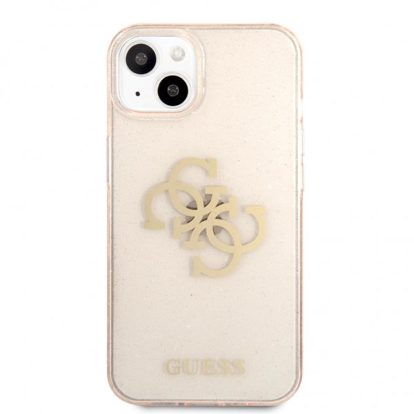 Guess iPhone 13 Skal Full Glitter Guld