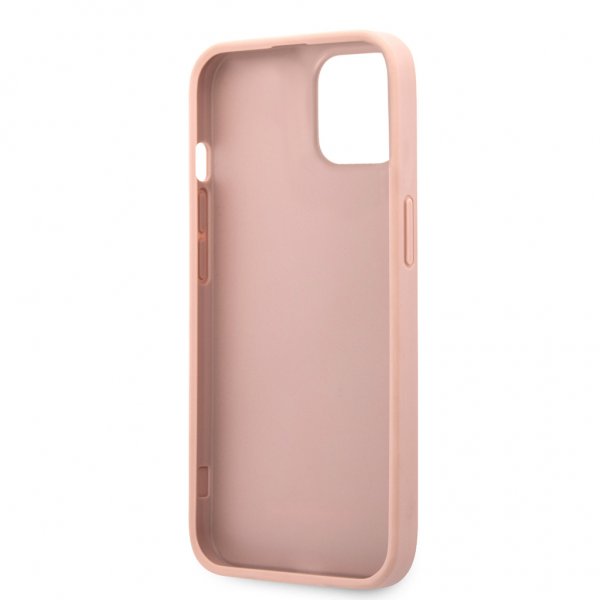 Guess iPhone 13 Skal Hot Stamp Metal Logo Rosa