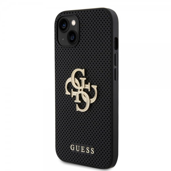 Guess iPhone 13 Skal Perforated Glitter Svart