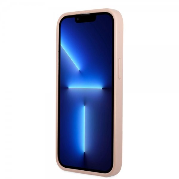 Guess iPhone 13 Skal Saffiano Double Cardslot Rosa