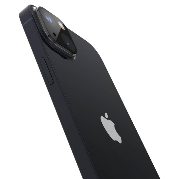 Spigen iPhone 14/iPhone 14 Plus Kameraskydd Glas.tR Optik 2-pack Svart