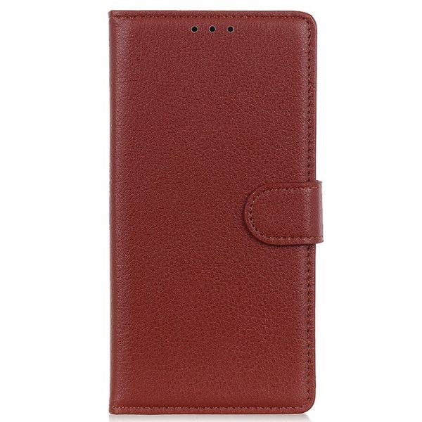 iPhone 14 Plus Fodral Litchi Brun