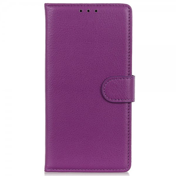 iPhone 14 Plus Fodral Litchi Lila