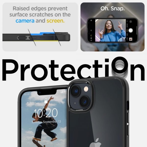 Spigen iPhone 14 Plus Skal Crystal Hybrid Matte Black