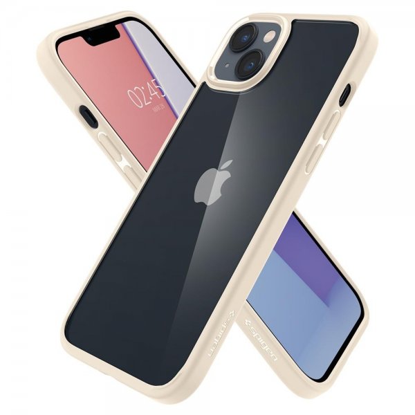 Spigen iPhone 14 Plus Skal Crystal Hybrid Sand Beige