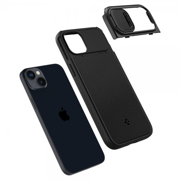Spigen iPhone 14 Plus Skal Optik Armor MagFit Svart