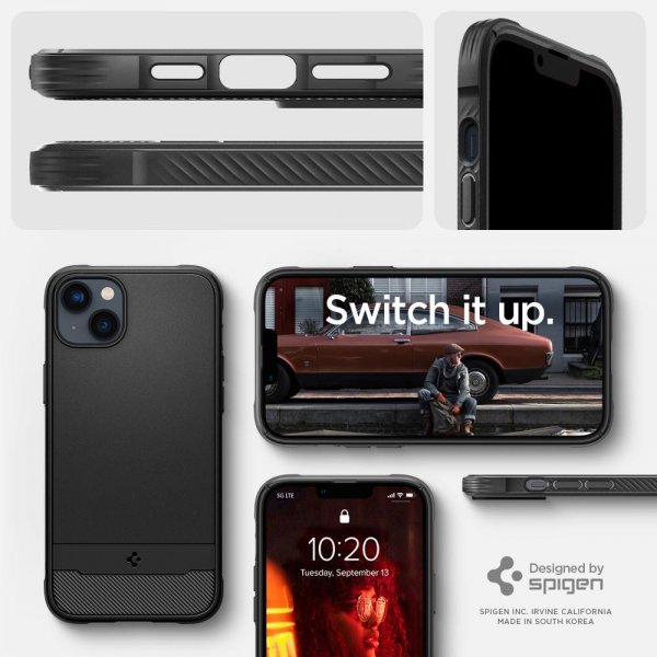 Spigen iPhone 14 Plus Skal Rugged Armor MagFit Matte Black