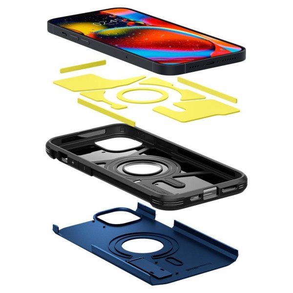 Spigen iPhone 14 Plus Skal Tough Armor MagFit Navy Blue