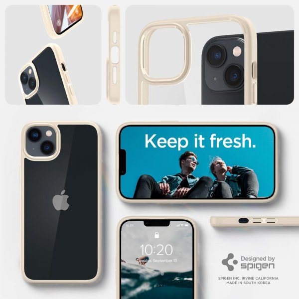 Spigen iPhone 14 Plus Skal Ultra Hybrid Sand Beige