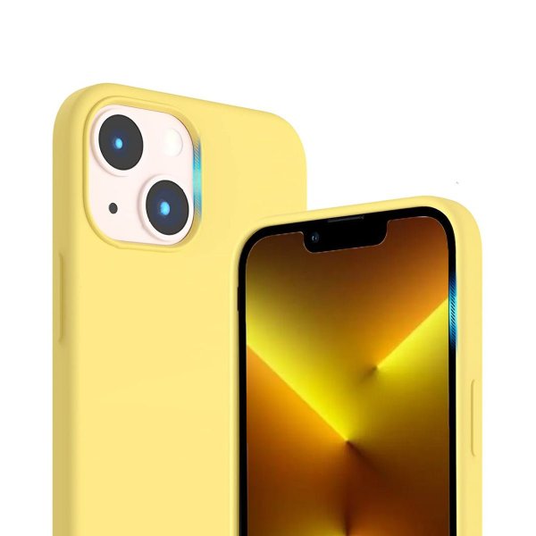 Rvelon iPhone 14 Skal Silikon MagSafe Gul