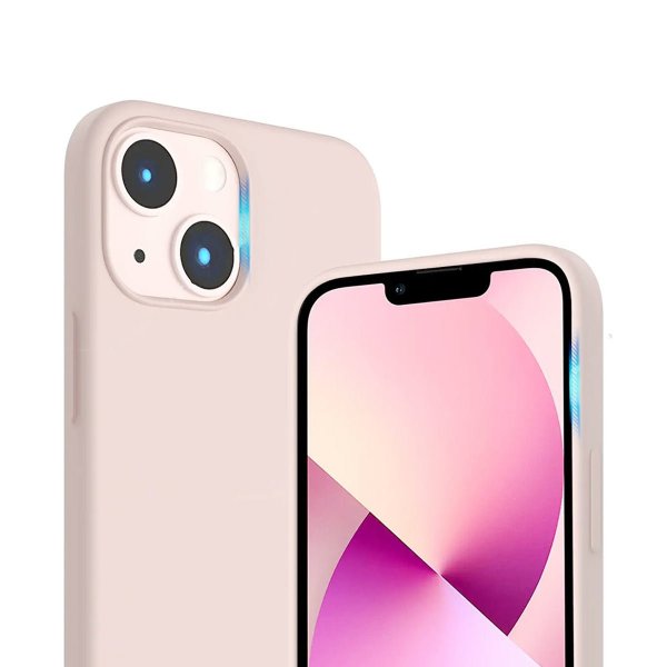 Rvelon iPhone 14 Skal Silikon Sandrosa