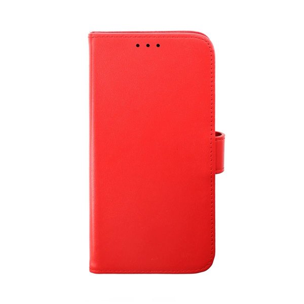 Rvelon iPhone 14 Fodral Äkta läder Kortfack Röd