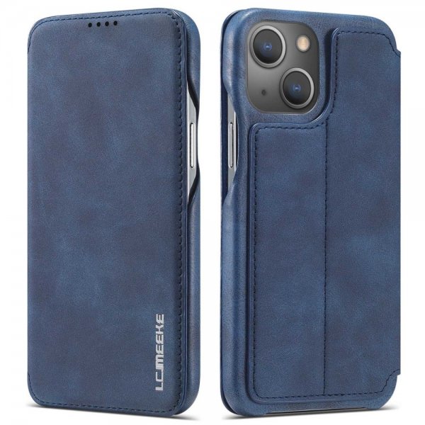 Lc.Imeeke iPhone 14 Plus Fodral Flip Blå