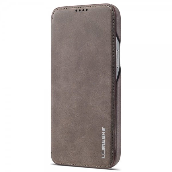 Lc.Imeeke iPhone 14 Plus Fodral Flip Mörkbrun