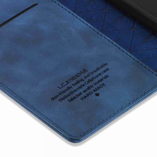 Lc.Imeeke iPhone 14 Plus Fodral med Kortfack Flip Blå