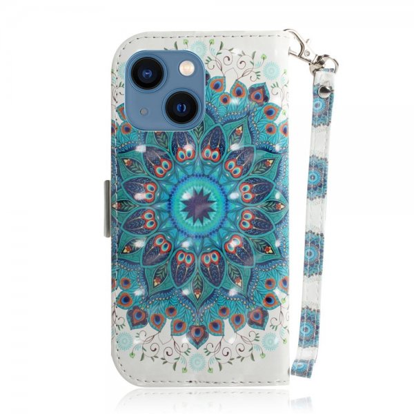 iPhone 14 Plus Fodral Motiv Blå Mandala