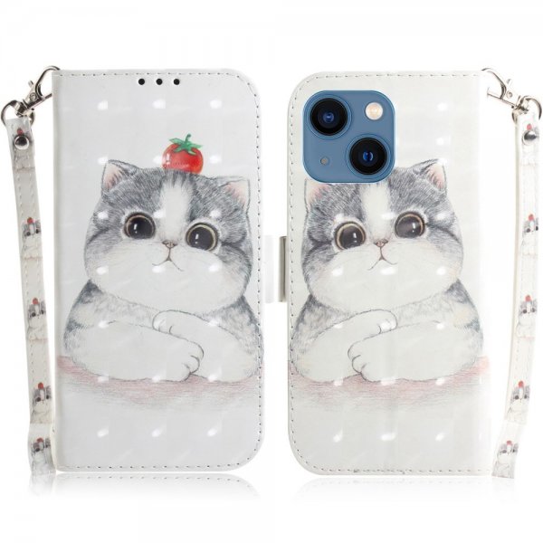 iPhone 14 Plus Fodral Motiv Katt och Tomat