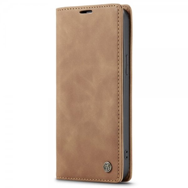 CaseMe iPhone 14 Plus Fodral Retro Flip Brun