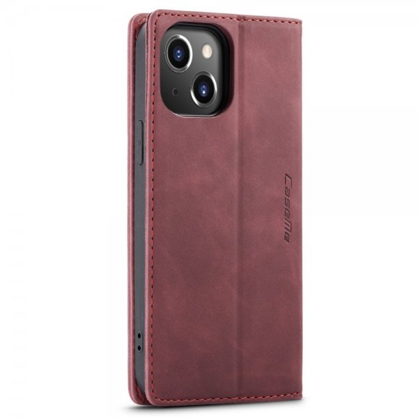 CaseMe iPhone 14 Plus Fodral Retro Flip Röd