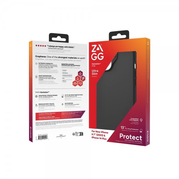 ZAGG iPhone 14 Plus/iPhone 15 Plus Skal Manhattan Snap Svart