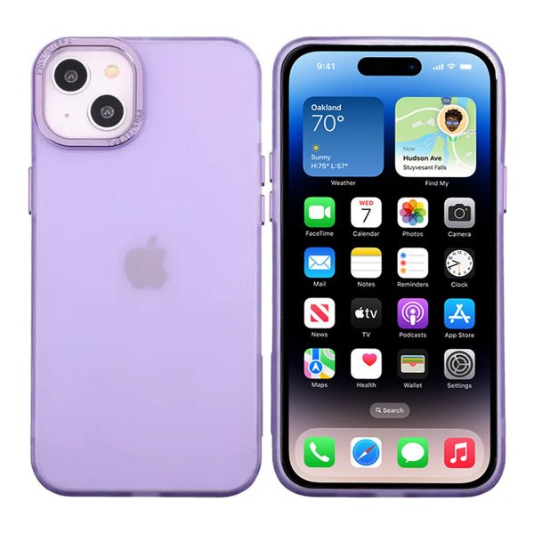 iPhone 14 Plus Skal Kamerasarg Frostad Lila