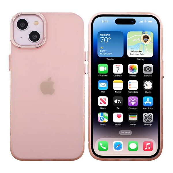 iPhone 14 Plus Skal Kamerasarg Rosa