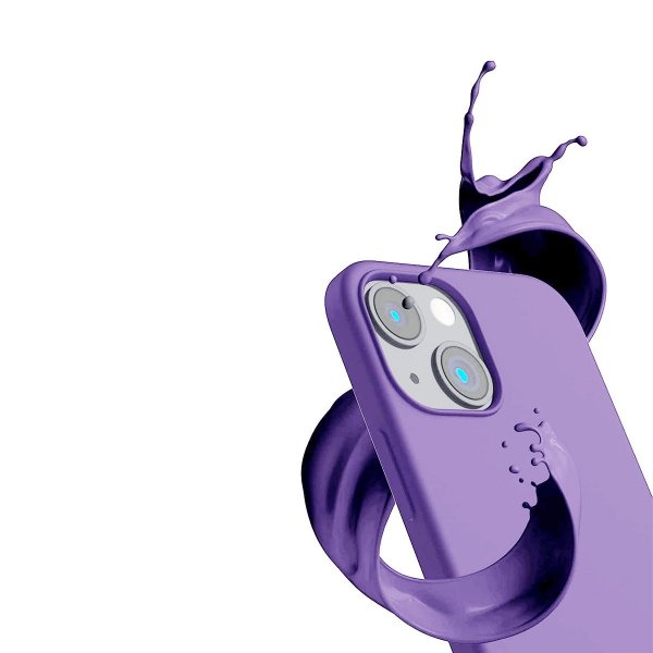 Rvelon iPhone 14 Plus Skal Silikon Lila