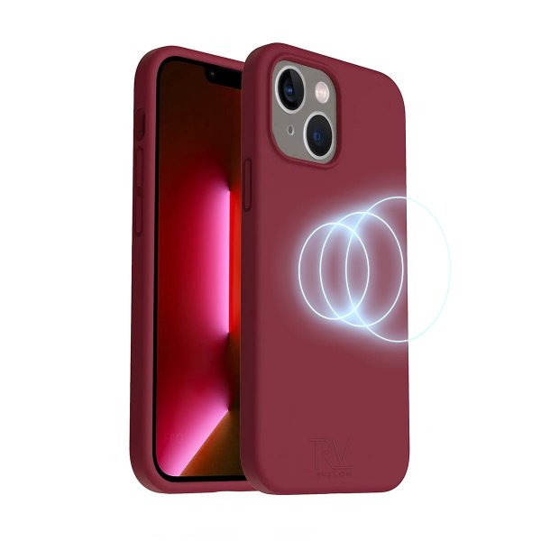 Rvelon iPhone 14 Plus Skal Silikon MagSafe Röd