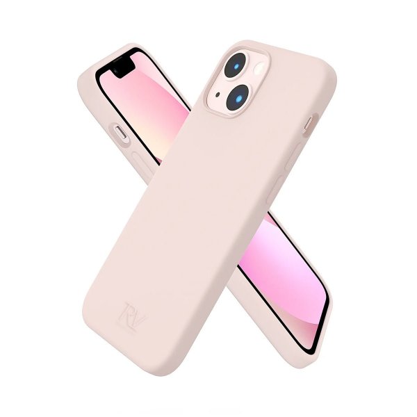Rvelon iPhone 14 Plus Skal Silikon Sandrosa