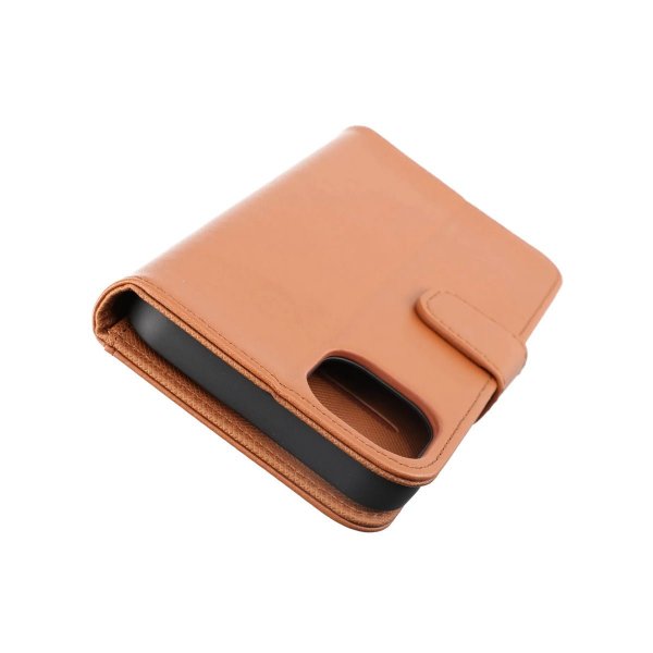 Rvelon iPhone 14 Plus Fodral Utfällbart Kortfack Brun