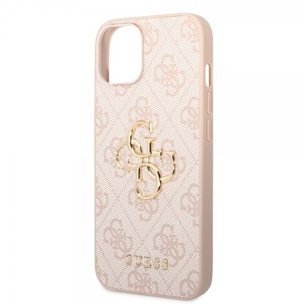 Guess iPhone 14 Plus Skal Big Metal Logo Rosa