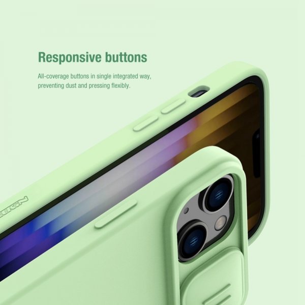 Nillkin iPhone 14 Plus Skal CamShield Silky MagSafe Grön