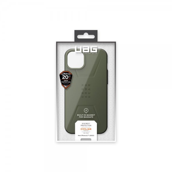 Urban Armor Gear (UAG) iPhone 14 Plus Skal Civilian MagSafe Olive