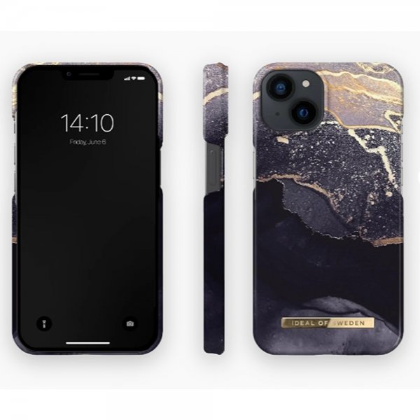 Ideal of Sweden iPhone 14 Plus Skal Fashion Case MagSafe Golden Twilight Marble