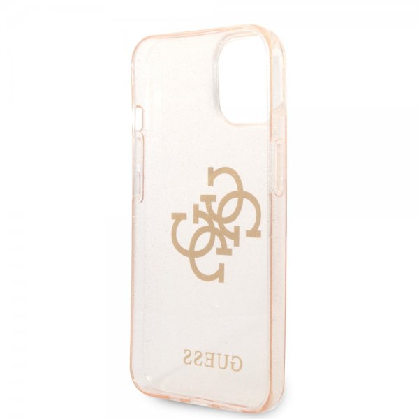 Guess iPhone 14 Plus Skal Full Glitter Guld