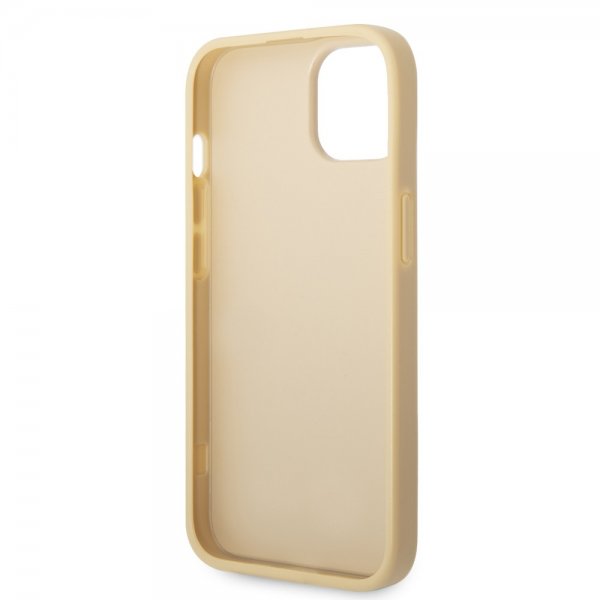 Guess iPhone 14 Plus Skal Glitter Flakes Metal Logo Guld