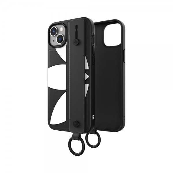 Adidas iPhone 14 Plus Skal Handstrap Case Svart Vit