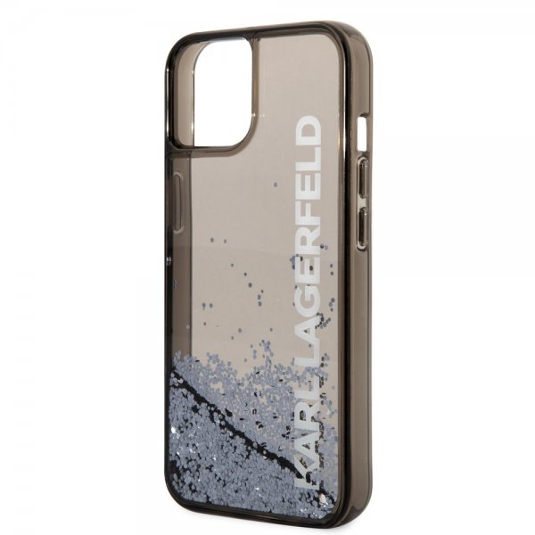 Karl Lagerfeld iPhone 14 Plus Skal Liquid Glitter Translucent Svart