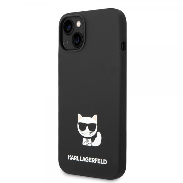 Karl Lagerfeld iPhone 14 Plus Skal Liquid Silicone Choupette Svart