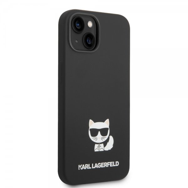 Karl Lagerfeld iPhone 14 Plus Skal Liquid Silicone Choupette Svart