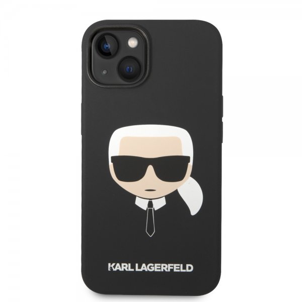 Karl Lagerfeld iPhone 14 Plus Skal Liquid Silicone Karl MagSafe Svart