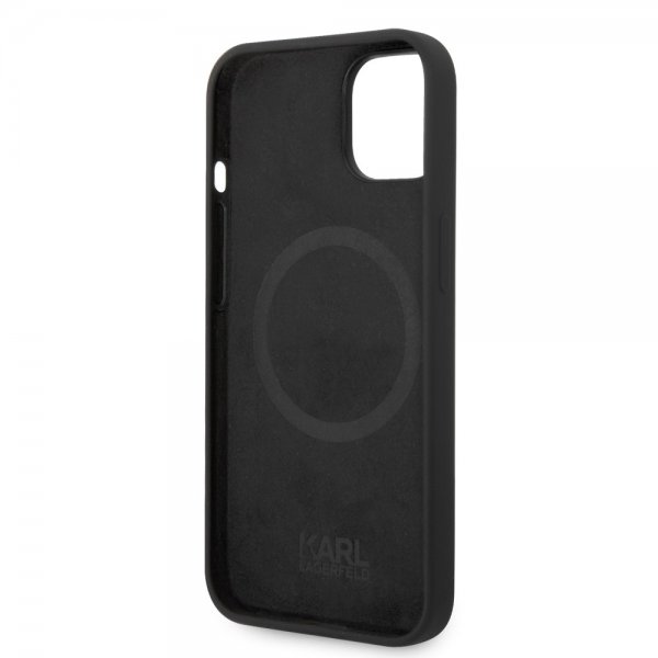 Karl Lagerfeld iPhone 14 Plus Skal Liquid Silicone Karl MagSafe Svart