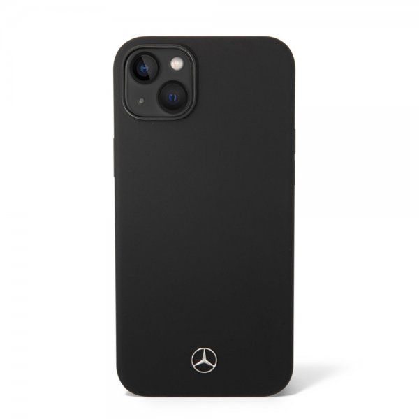Mercedes Benz iPhone 14 Plus Skal Liquid Silicone Svart