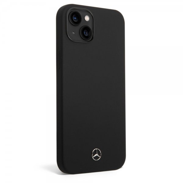 Mercedes Benz iPhone 14 Plus Skal Liquid Silicone Svart