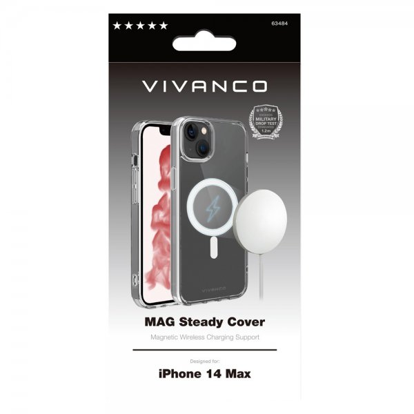 Vivanco iPhone 14 Plus Skal Mag Steady Transparent