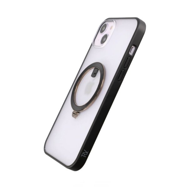 Rvelon iPhone 14 Plus Skal Roterbart MagSafe Stativ Svart